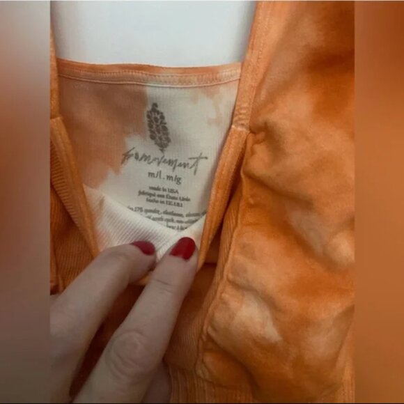 Orange FP Movement Good Karma Square-Neck Tie Dye Bra M/L - Picture 9 of 9